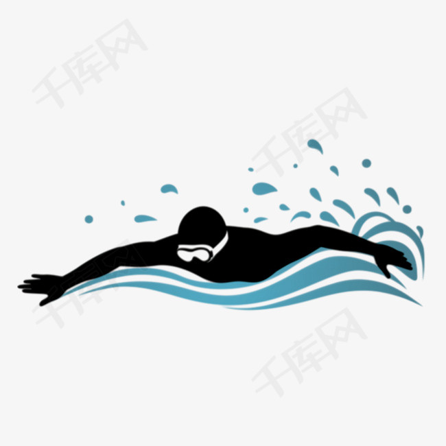 游泳赛事瞬间剪影运动员坚持游向成功 游泳赛事瞬间剪影运动员坚持游向成功